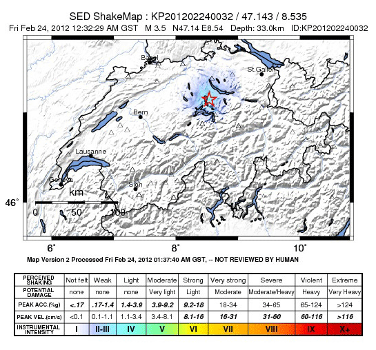 Another earthquake near Zug