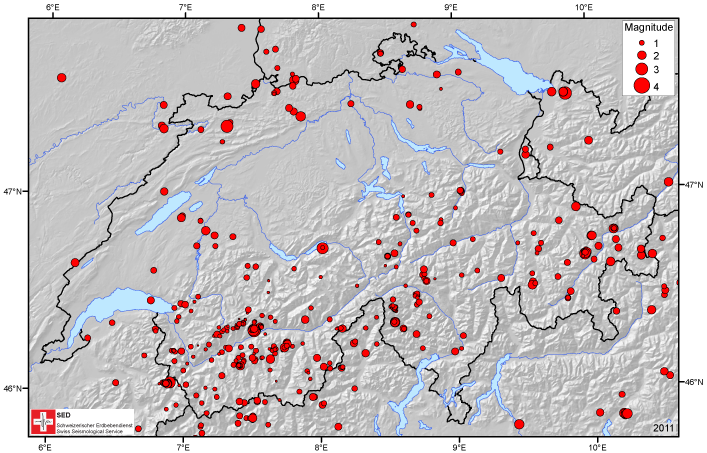 I terremoti in Svizzera nel 2011: uno sguardo retrospettivo