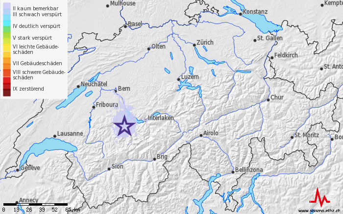 Di nuovo un terremoto percepibile a Diemtigen