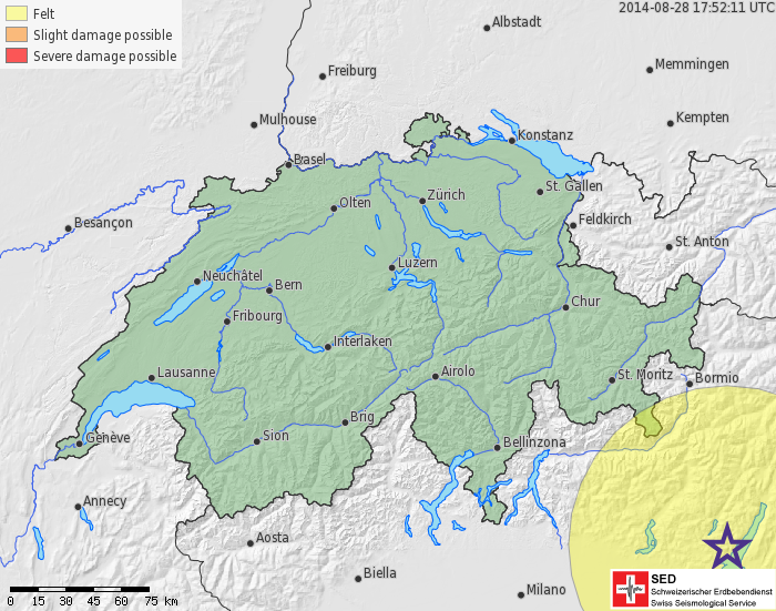 Earthquake near Lake Garda