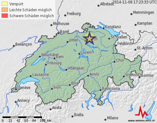 Terremoto nei pressi di Volketswil