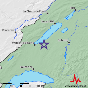 Erdbeben zwischen den Kantonen Waadt und Freiburg