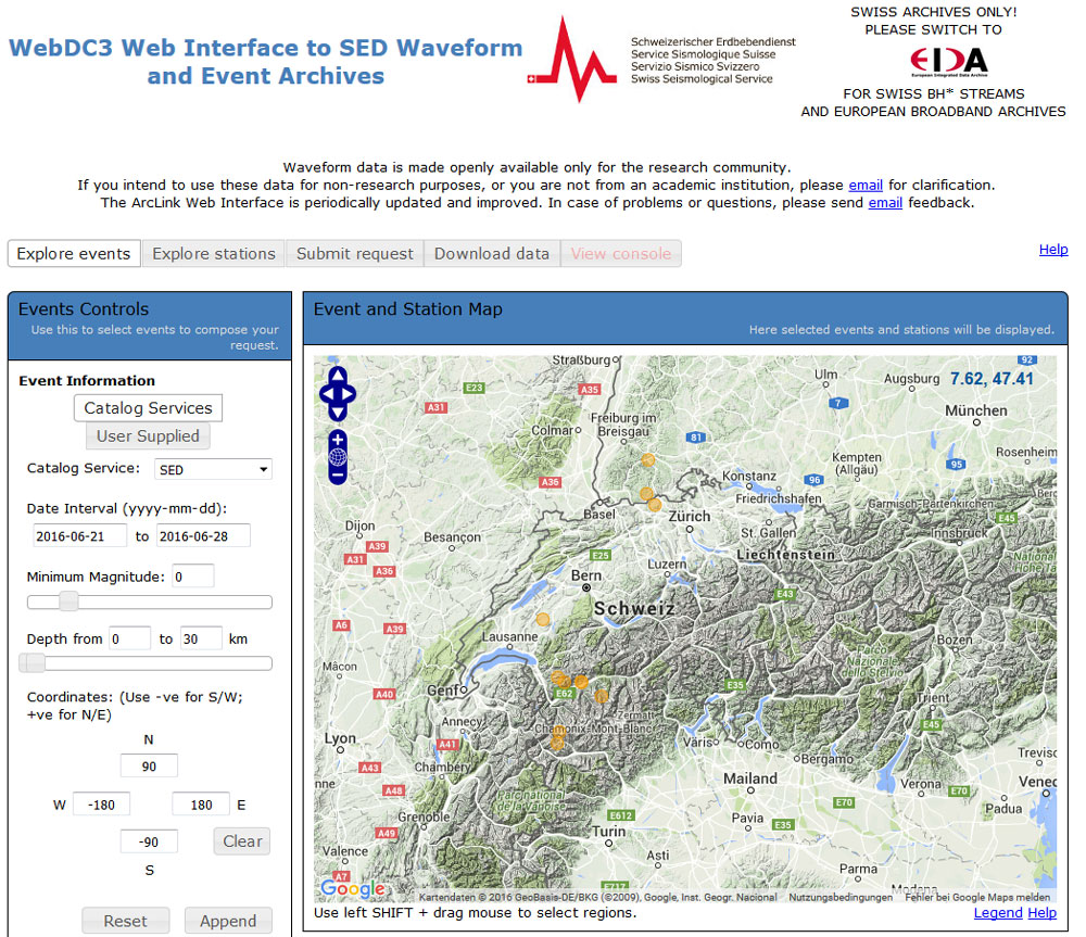 Improved Access to Earthquake Data