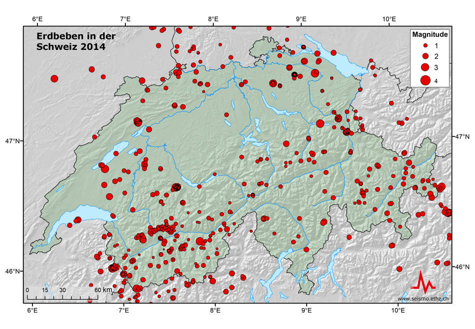 Terremoti in Svizzera nel 2014: Bilancio