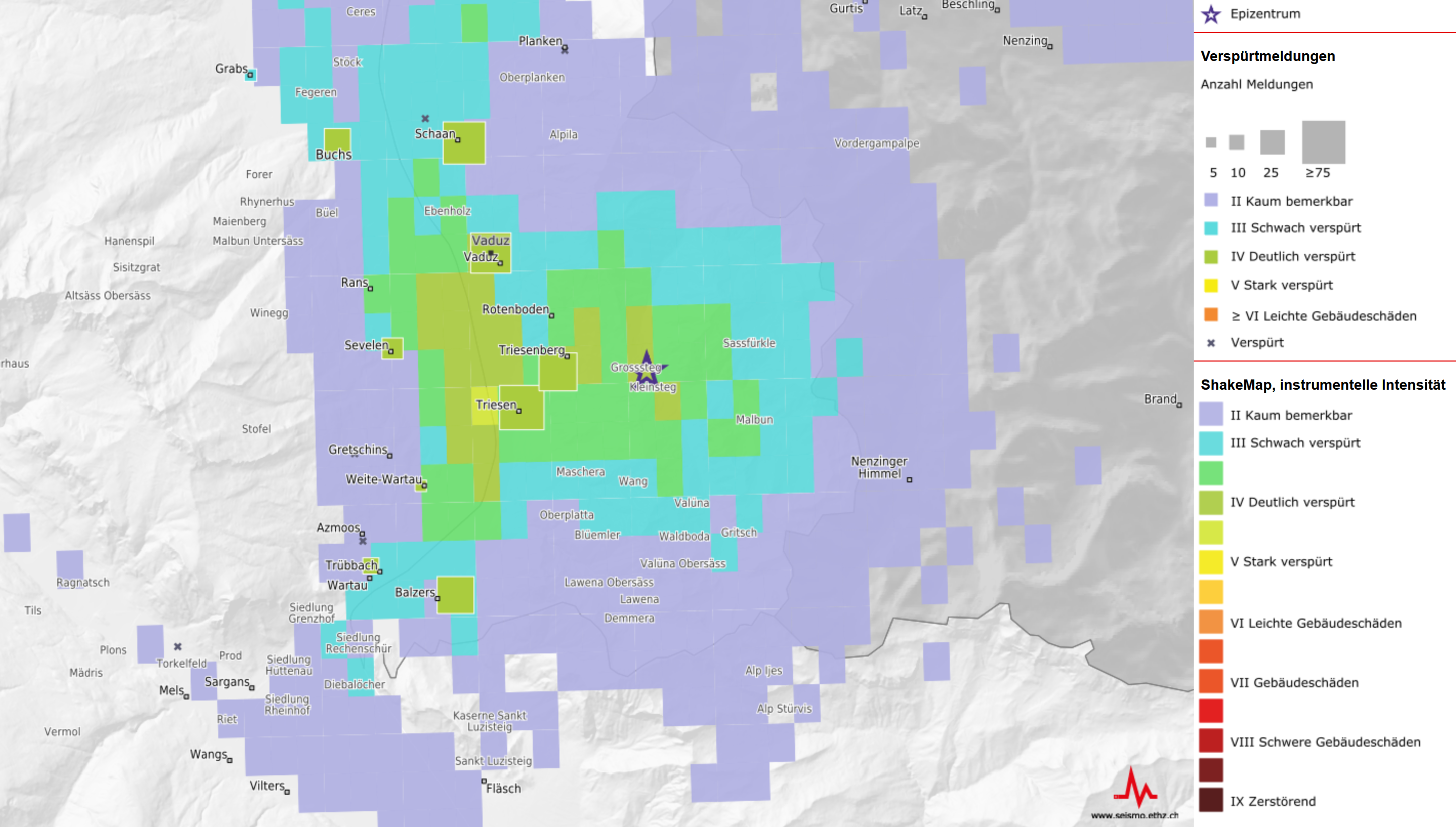 [Disponibile in DE] Terremoto vicino a Triesenberg (FL)