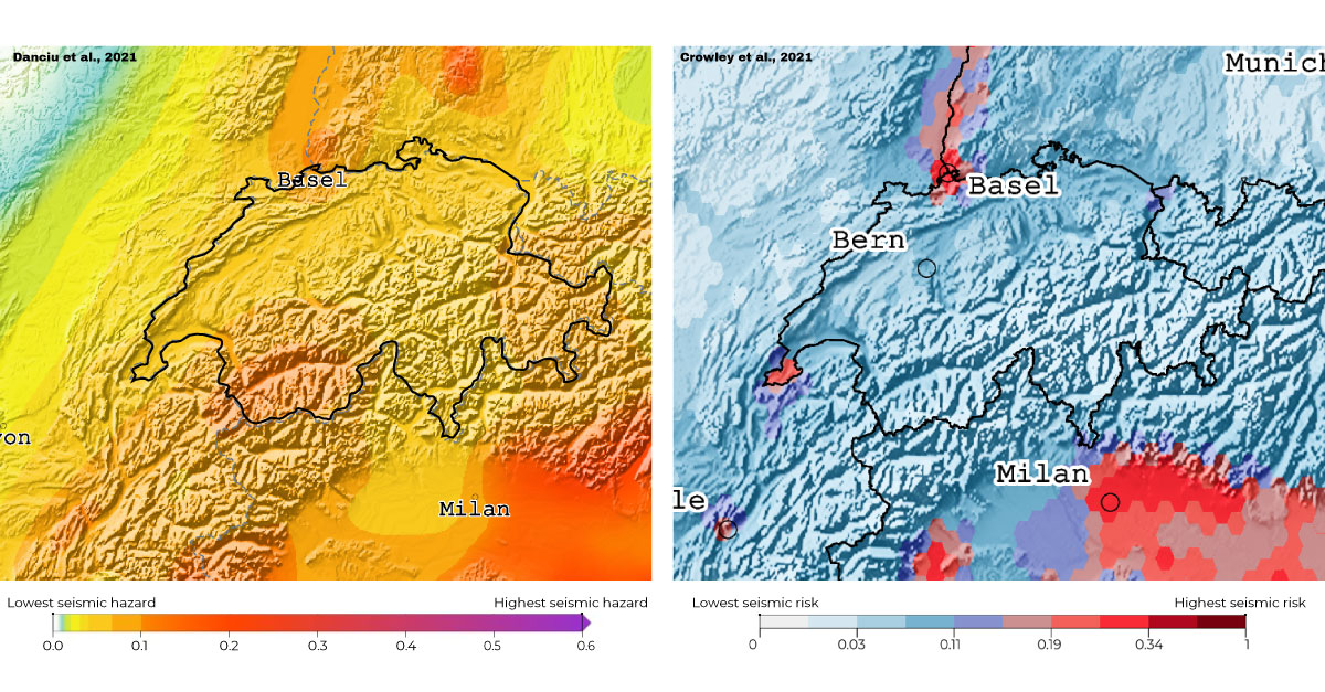 What does the publication of European seismic hazard and risk models mean for Switzerland?