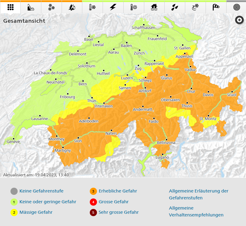 MeteoSchweiz-App und Naturgefahrenportal des Bundes