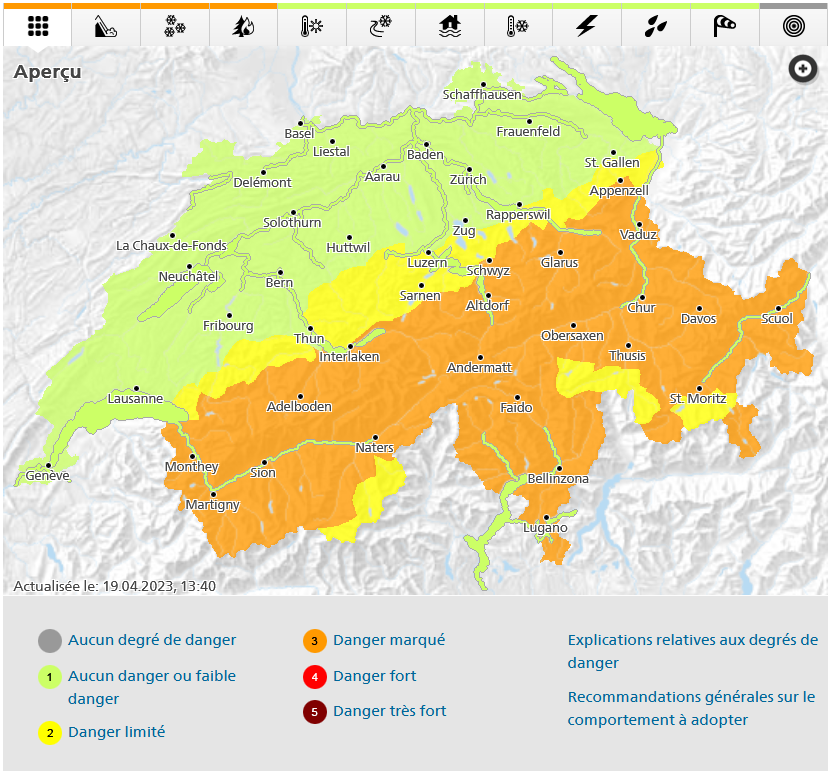 App de MétéoSuisse et portail des dangers naturels de la Confédération