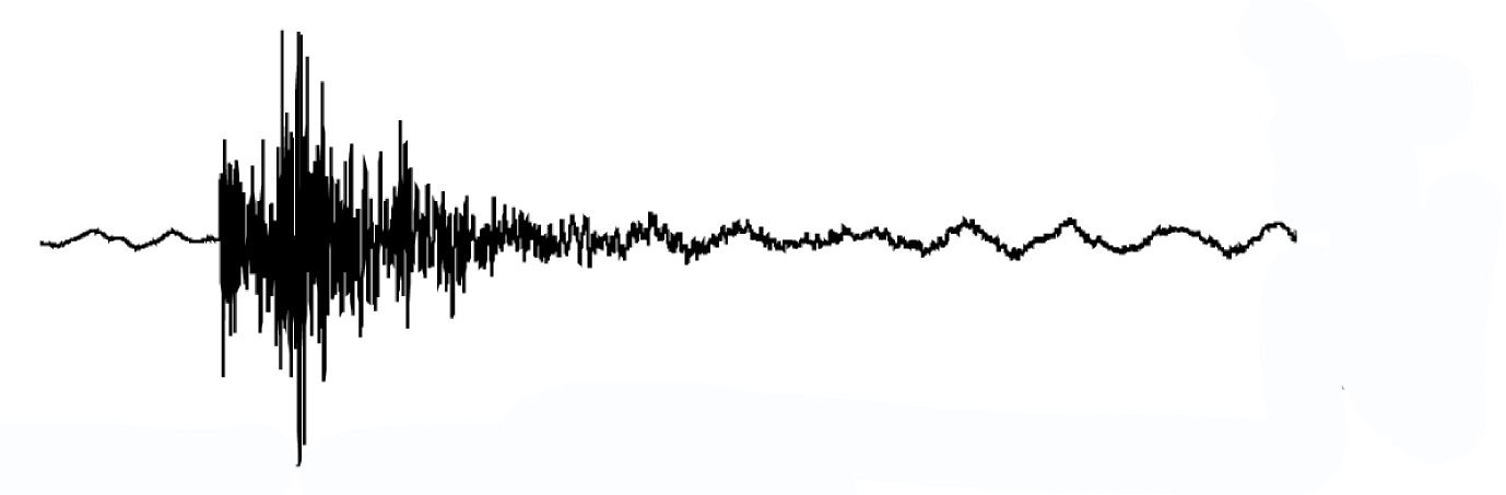 Sismogramma di un terremoto indotto