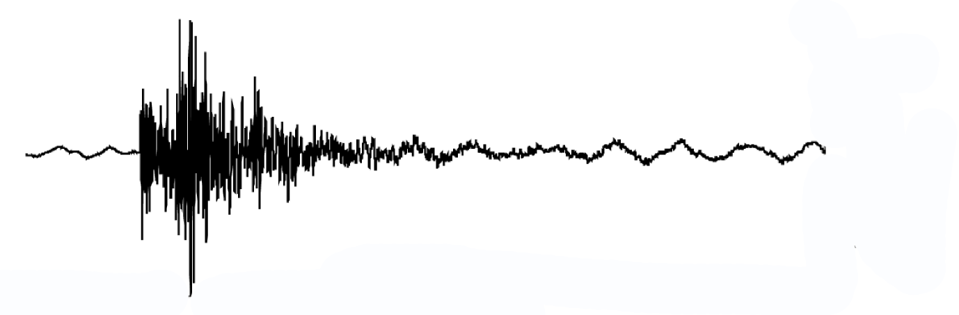 Seismogram of an induced earthquake