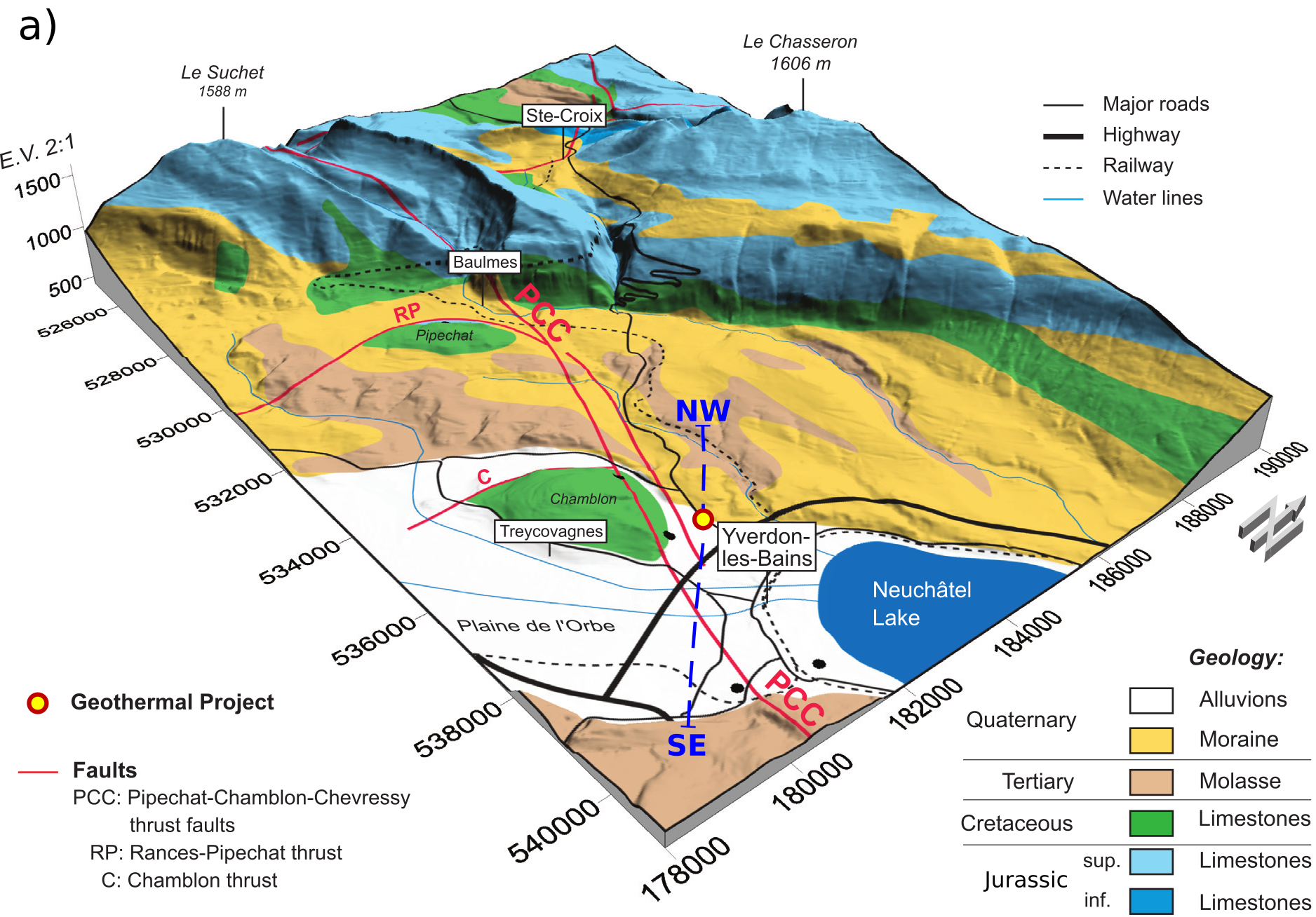 Bild für Geologische 3D-Karte der Region Yverdon