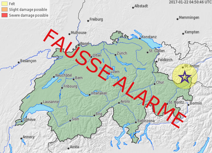 Pas de séisme à Samnaun : l’origine de fausses alarmes
