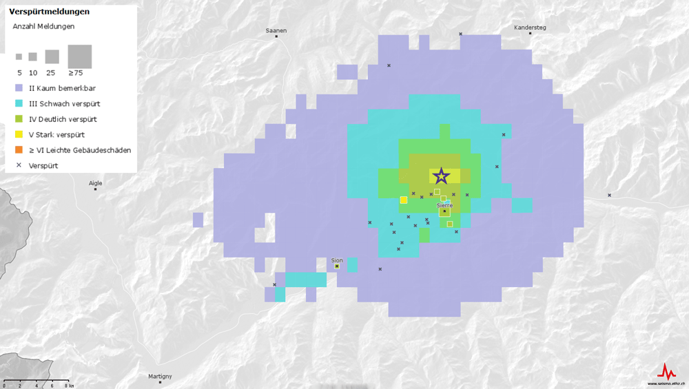 [Available in DE / FR] Spürbares Erdbeben bei Sierre