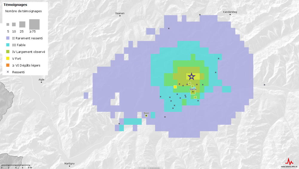 Séisme bien ressenti près de Sierre