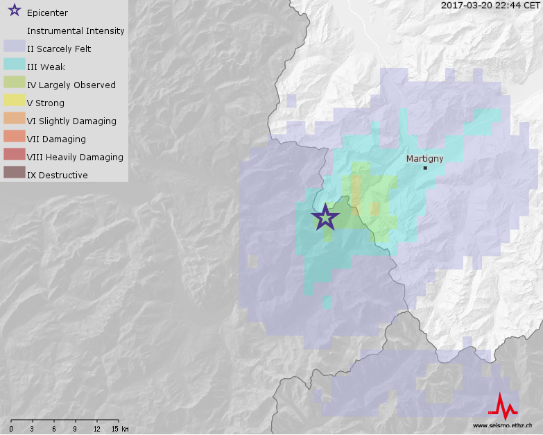 Two Felt Earthquakes Near Vallorcine (F)