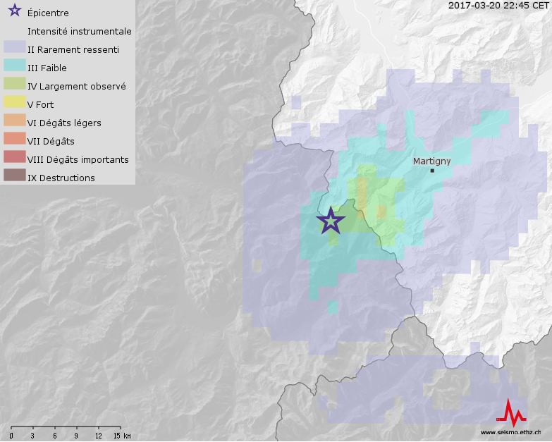 Image pour Deux séismes ressentis près de Vallorcine (F)