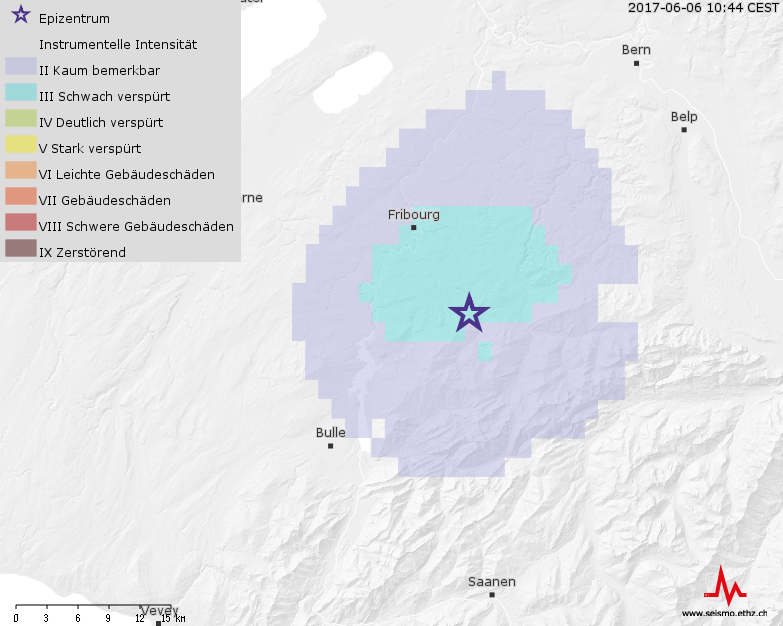 Leicht verspürtes Erdbeben bei Schwarzsee (FR)
