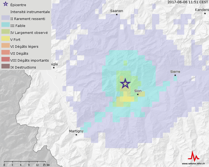 Un séisme ressenti près de Sion (VS)