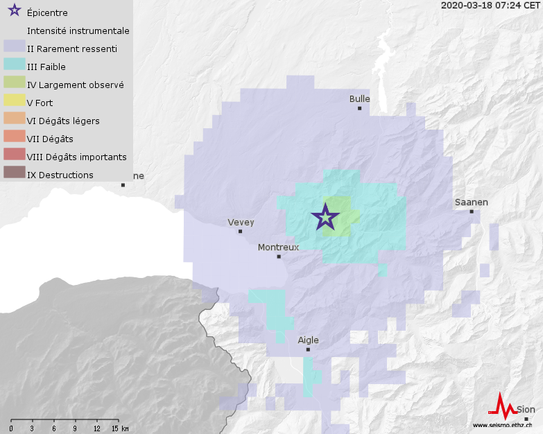 Séisme près de Vevey