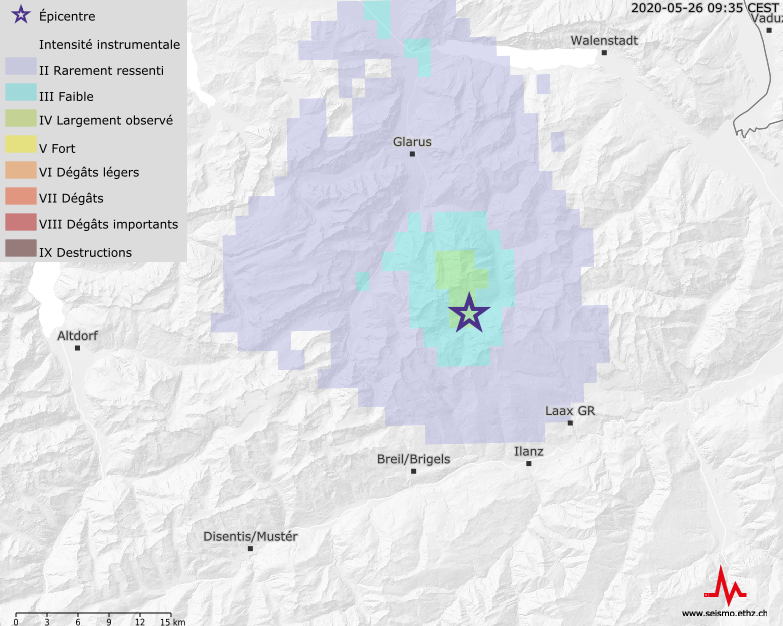 Séisme dans les Alpes glaronnaises