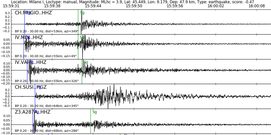 In Ticino percepito un terremoto verificatosi vicino a Milano