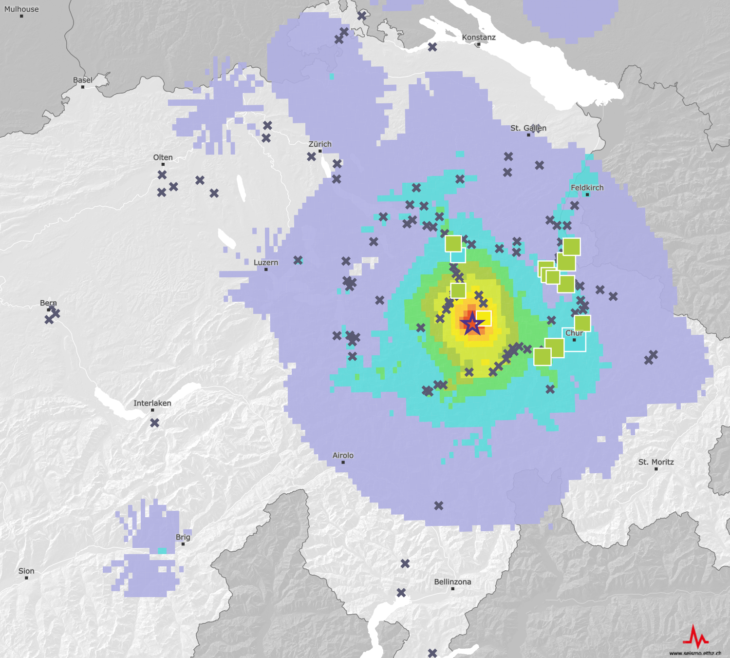 [Available in DE / FR] Weiträumig verspürte Erdbeben bei Elm (GL)