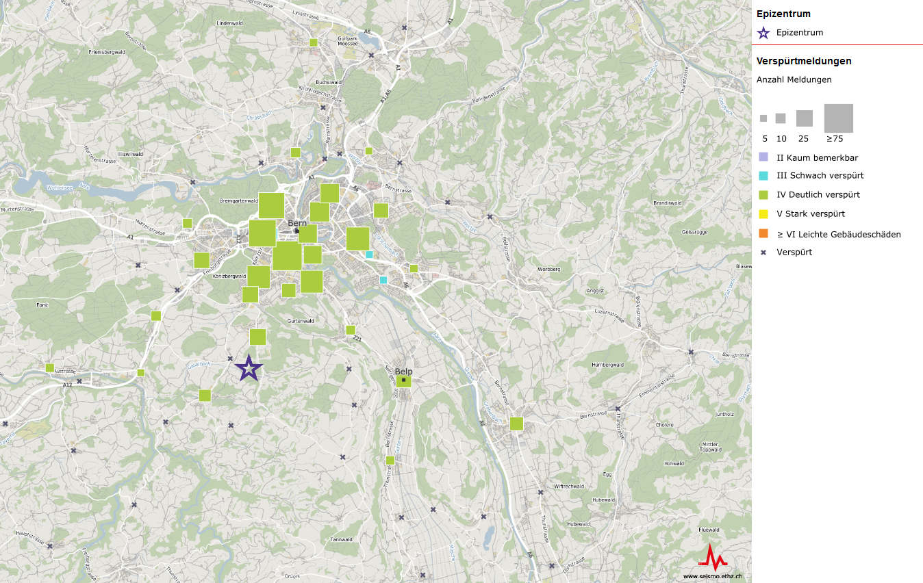 Erdbeben bei Bern