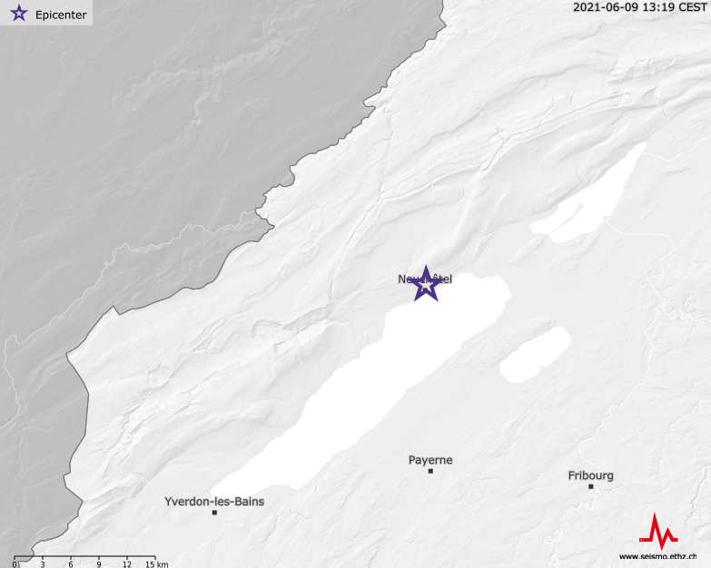 Tremblement de terre près de Neuchâtel