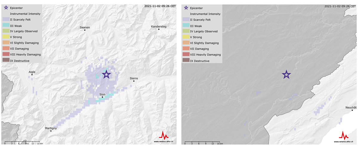 Deux tremblements de terre notables, en Valais et dans le Jura français