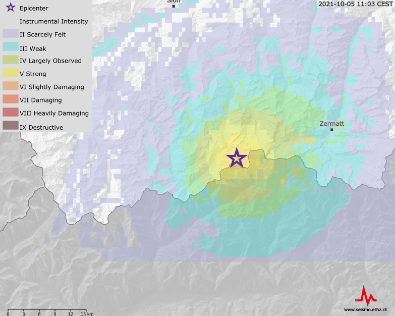 Erdbeben bei Arolla (VS)