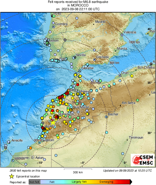 Starkes Erdbeben in Marokko