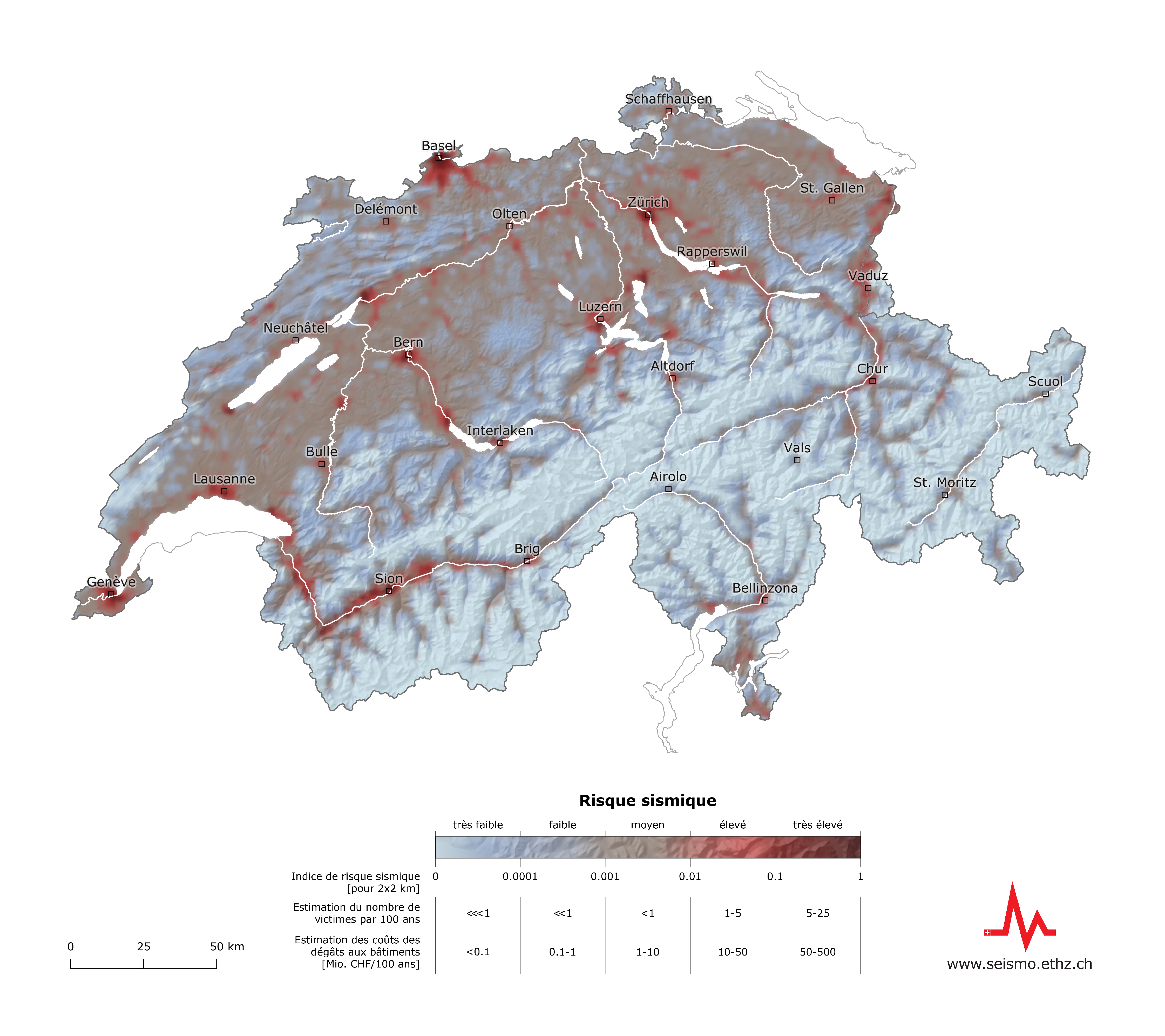 Les effets des tremblements de terre en Suisse déterminés pour la première fois de manière approfondie