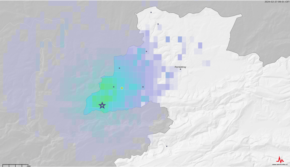 Image pour Séisme ressenti près de Porrentruy (JU)