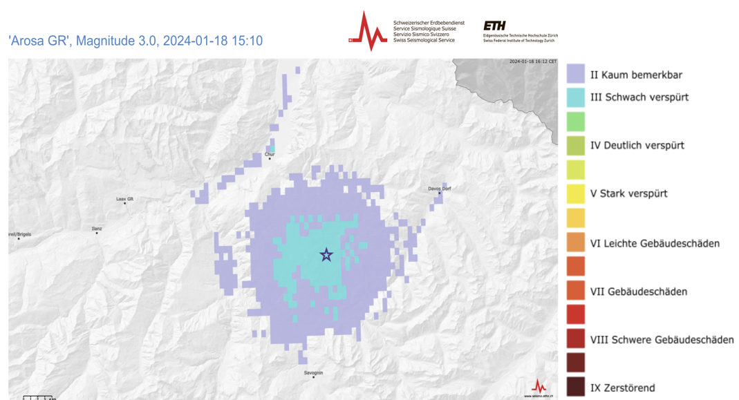 [Available in DE] Small earthquakes between Arosa and Lenzerheide