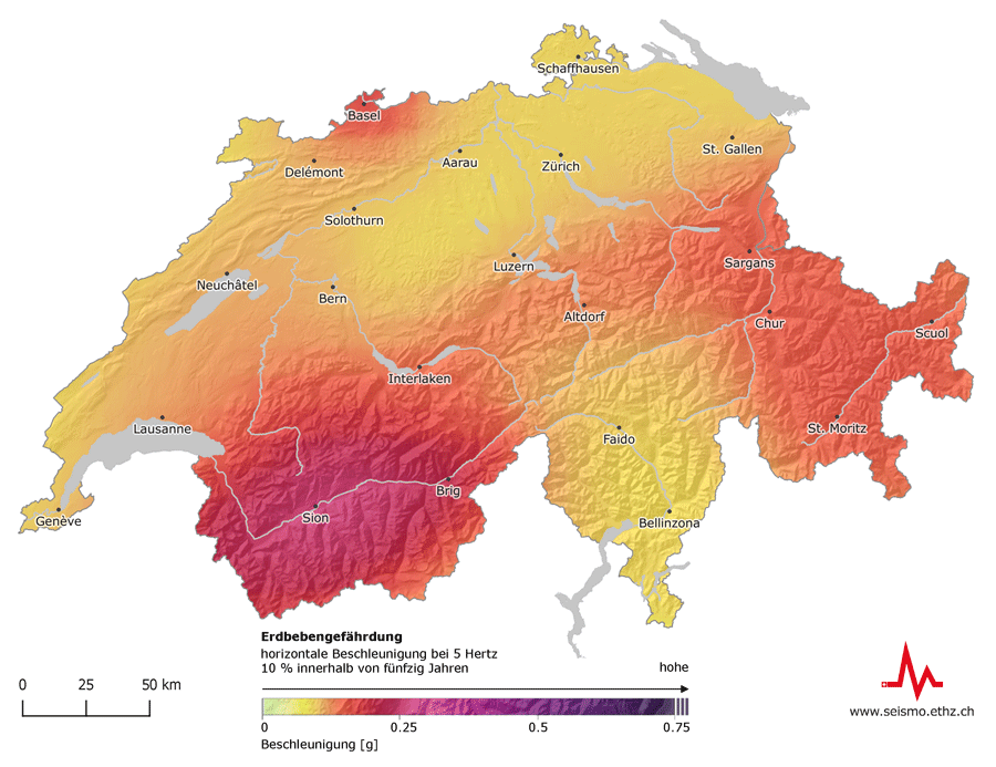 Erdbebengefährdungskarte