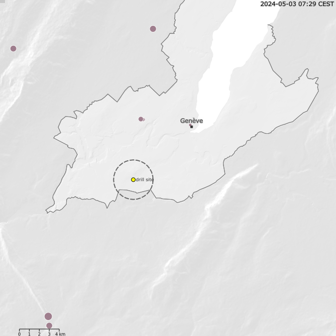 Terremoti nei ditorni della conca di Ginevra, dal Novembre 1, 2019