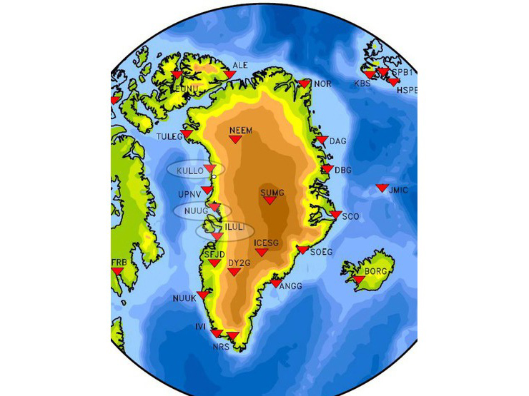 Station map, Greenland
